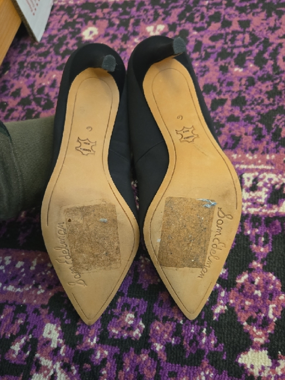 Sam Edelman Black Pointed-Toe Fringe Pumps - Picture 3 of 3